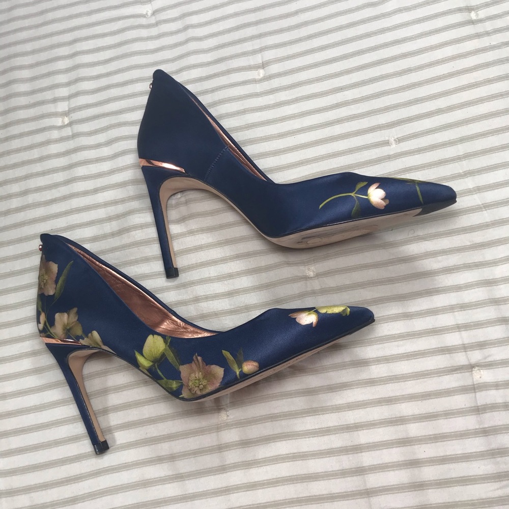 Ted Baker Floral High Heels 9 - Picture 2 of 11